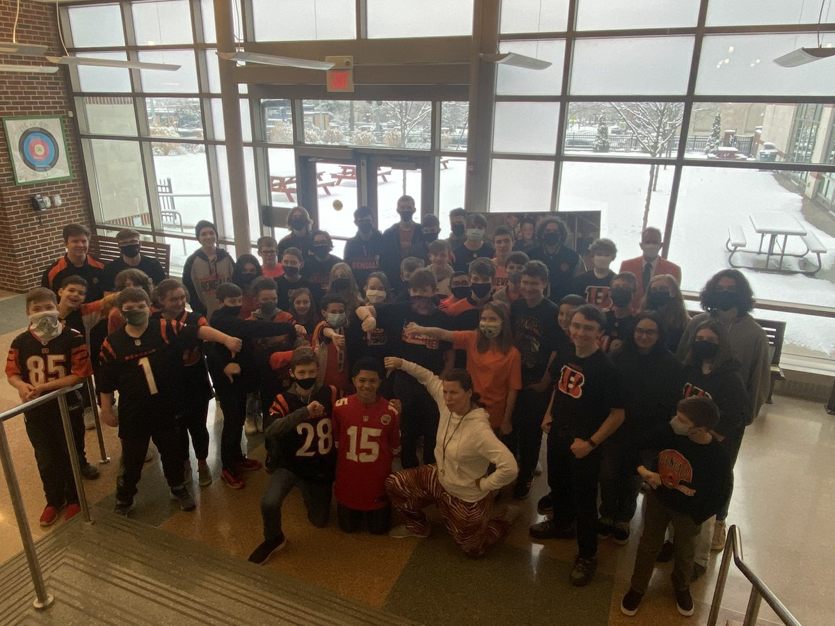 In a sea full of <a href="/Bengals/">Cincinnati Bengals</a> fans, one brave soul is rooting for <a href="/PatrickMahomes/">Patrick Mahomes II</a>. #WhoDey #WHODEYNATION #ShowYourStripes