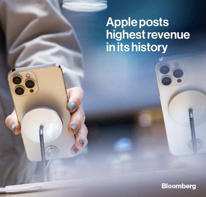 Marcedwin0's tweet photo. 123B in one quarter. Apple Just Made More Money than Any Company Ever, https://t.co/toid6hGMye