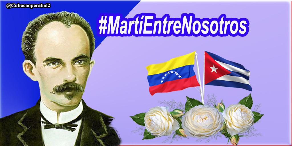 Yunisle49602890's tweet photo. “Es la hora del recuento, y de la marcha unida, y hemos de andar en cuadro apretado, 
como la plata en las raíces de los Andes @Cubacooperabol2 @CubaVa_Bolivar2 @AdanVillavicen5 @altunaga_perez @cubacooperaven #MartíEntreNosotros @291Ud https://t.co/F09LI5Bjci