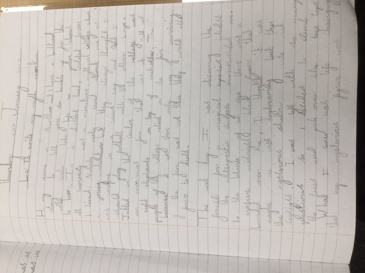 SmithdownPrimY4's tweet photo. An amazing start to our myth narrative writing, fantastic vocabulary choices. All inspired by our book Arthur and the Golden Rope by @Joetoddstanton #smithdownenglish #smithdownwriting https://t.co/isAAaHYHrM