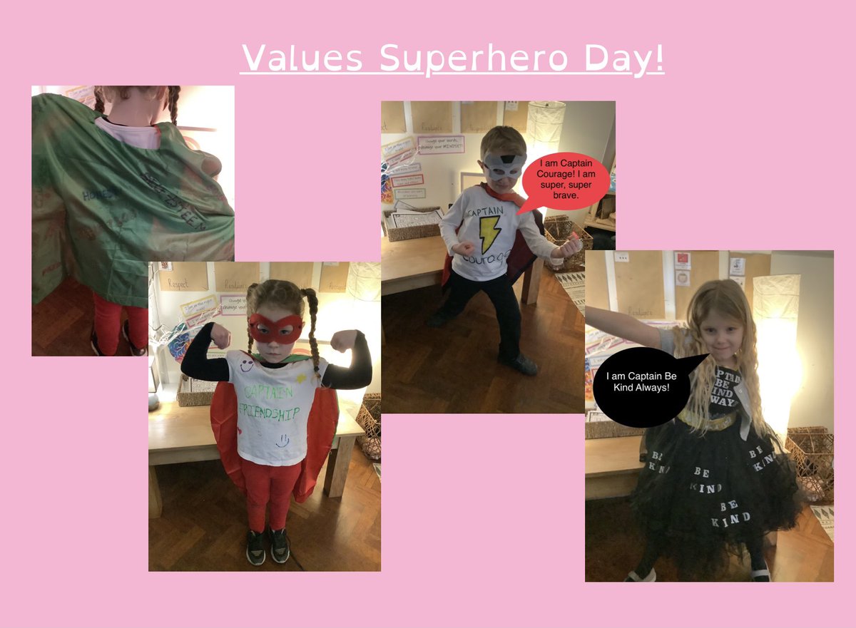 IPMATGirnhill's tweet photo. Here are some of our values superheroes from today! Rabbits have worked so hard to show the value they have come dressed as! #GIRNHILLrabbits #IPMATGIS #IPMAT_CEO https://t.co/dPFWksv12s