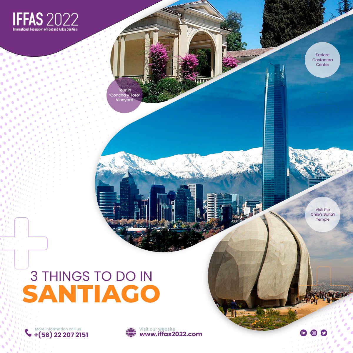 iffas2022's tweet photo. From skyscrapers, historic buildings to snowcapped mountains, Santiago is a city in South America ready to make you part of its history.

🌐 Visit https://t.co/Gdgx2dSDGR to know more about our 7th Triennial Meeting.

#IFFAS #IFFASCHILE #IFFASCHILE2022 https://t.co/MFOgjQHVvf