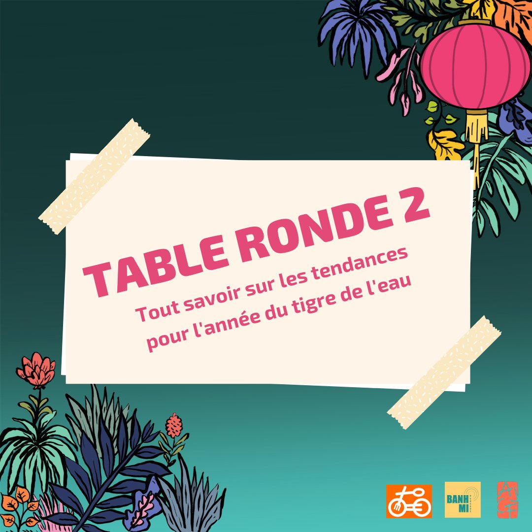 ajcf_fr's tweet photo. #TableRonde2- đŻ Tout savoir sur les tendances pour l'annĂ©e du tigre de l'eau
La seconde table ronde de notre Ă©vĂ©nement du 5/2 Ă la Mairie du 13Ăšme sera en compagnie de Marie-Louise, spĂ©cialiste de lâastrologie chinoise.
Formulaire dâinscription : https://t.co/9ppLCnnsJ4 https://t.co/1xIgjqIyfL