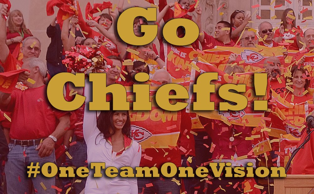 JacksonCountyMO's tweet photo. Jackson County is #OneTeamOneVision on Friday’s and every day! Happy #ChiefsRedFriday Kingdom❤️
Who else is ready to see the @Chiefs in the AFC Championship?🤩🏈 https://t.co/vzVHBEE0AS