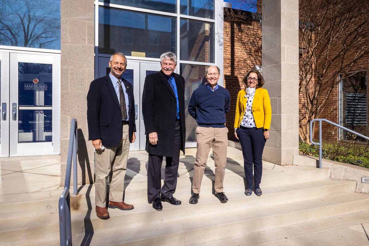 UMDPublicHealth's tweet photo. Yesterday we were honored to host @ericlander46, director of @WHOSTP, to discuss the science of airborne infection and air hygiene strategies that could help control the spread of #COVID, flu and more with #UMD experts @Don_Milton and Jelena Srebric! @ClarkSchool @PHABlabumd https://t.co/83wy05S08j