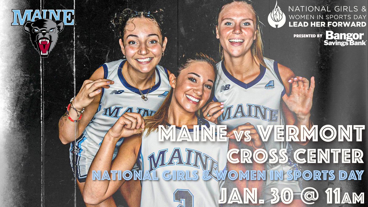 🚨 Black Bear Fans! 🚨

Join us this Sunday for our #NGWSD celebration, presented by <a href="/bangorsavings/">bangorsavings</a>!

🔹 11 a.m. - Interactive Sports Fair
🔹 1 p.m. - Maine vs. Vermont
🔹 Postgame autograph session

RSVP: bit.ly/33zUXkI
Details: bit.ly/3rA194j

#BlackBearNation