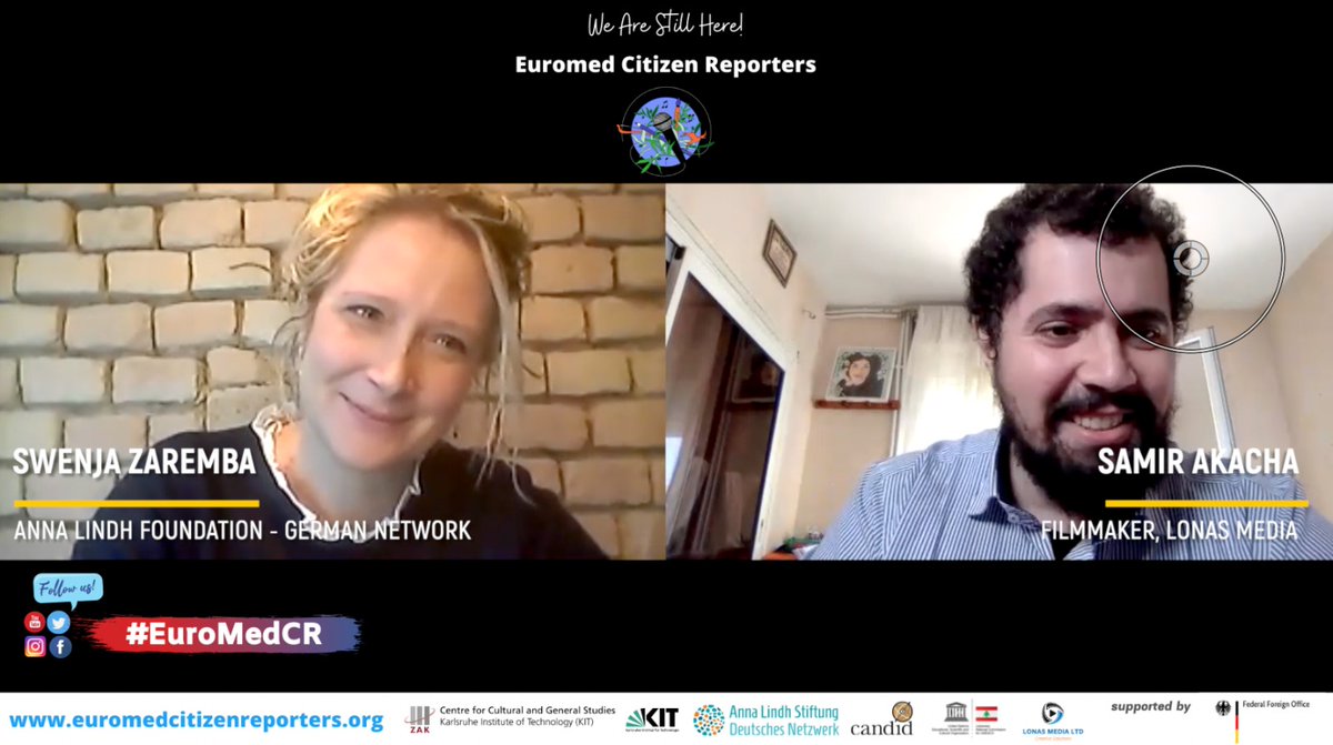 During the pandemic, we interviewed dozens of activits around the Mediterranean. In this premiere, Swenja and Samir are hosting an hour long session, watching again some of the interviews. Follow along and use the #EuroMedCR! Watch the video here:
facebook.com/EuromedCitizen