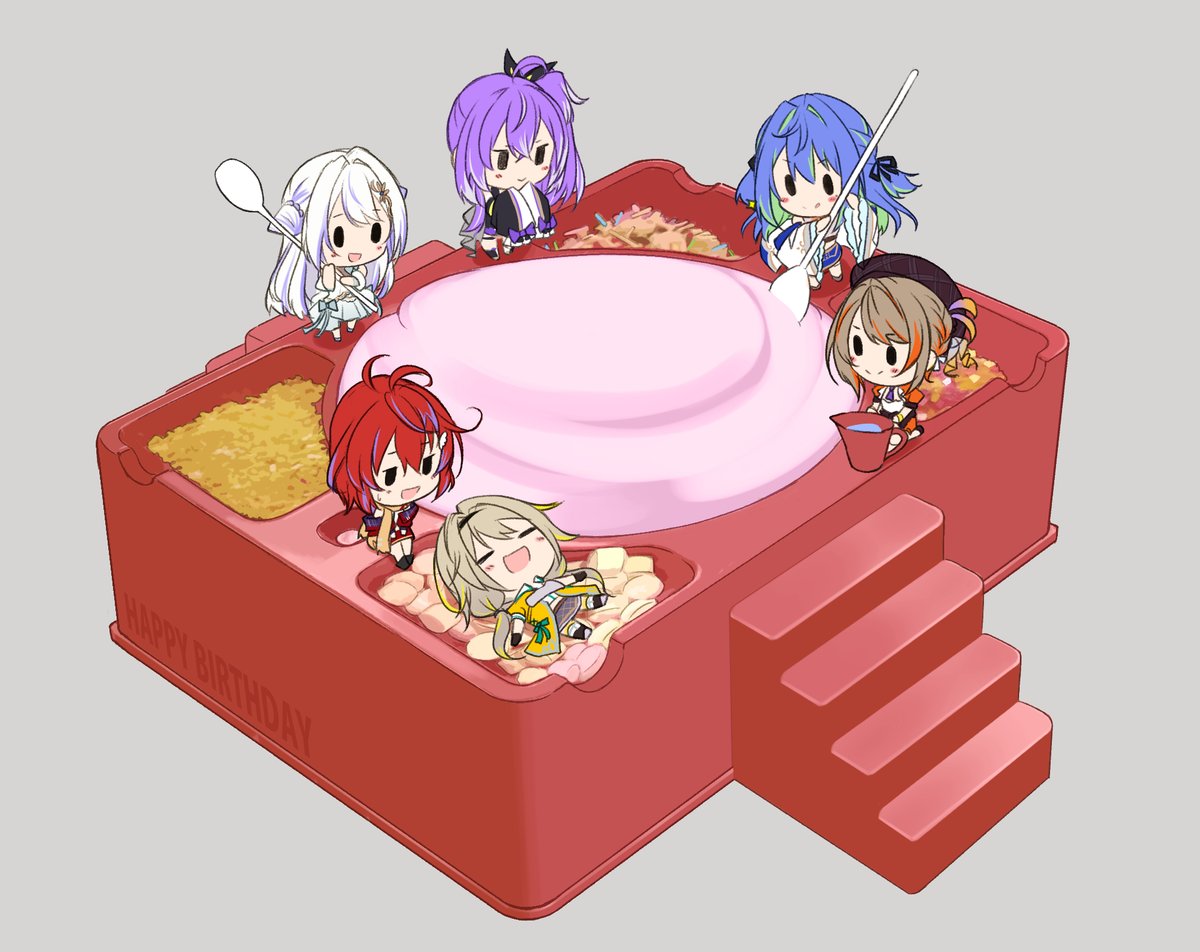 「誕生日おめでとうネモたひよくろねるねるデラックス!

#ネモたーと 」|ばさ🔔Skeb募集中のイラスト