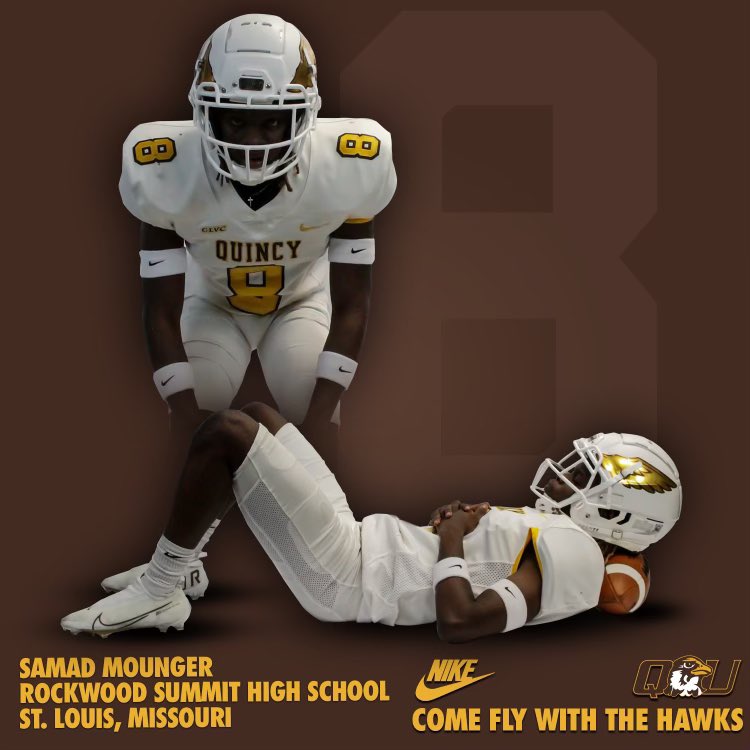samad mounger (@moungersamad) on Twitter photo Excited to announce that I will be continuing my athletic and academic career at Quincy University. #AGTG @QUFootball <a href="/CoachPannone/">Michael Pannone</a> @BigBallerBland_ <a href="/RSHS_Football/">Summit Football</a> Excited to announce that I will be continuing my athletic and academic career at Quincy University. #AGTG @QUFootball <a href="/CoachPannone/">Michael Pannone</a> @BigBallerBland_ <a href="/RSHS_Football/">Summit Football</a>