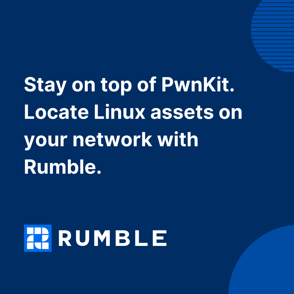 runZeroInc's tweet image. Qualys researchers recently discovered a memory corruption vuln (#Pwnkit) in polkit’s pkexec (installed by default on every major Linux distro). You'll need to patch these systems asap.
Run Rumble's latest query to locate Linux assets on your network.
rumble.run/blog/finding-l…