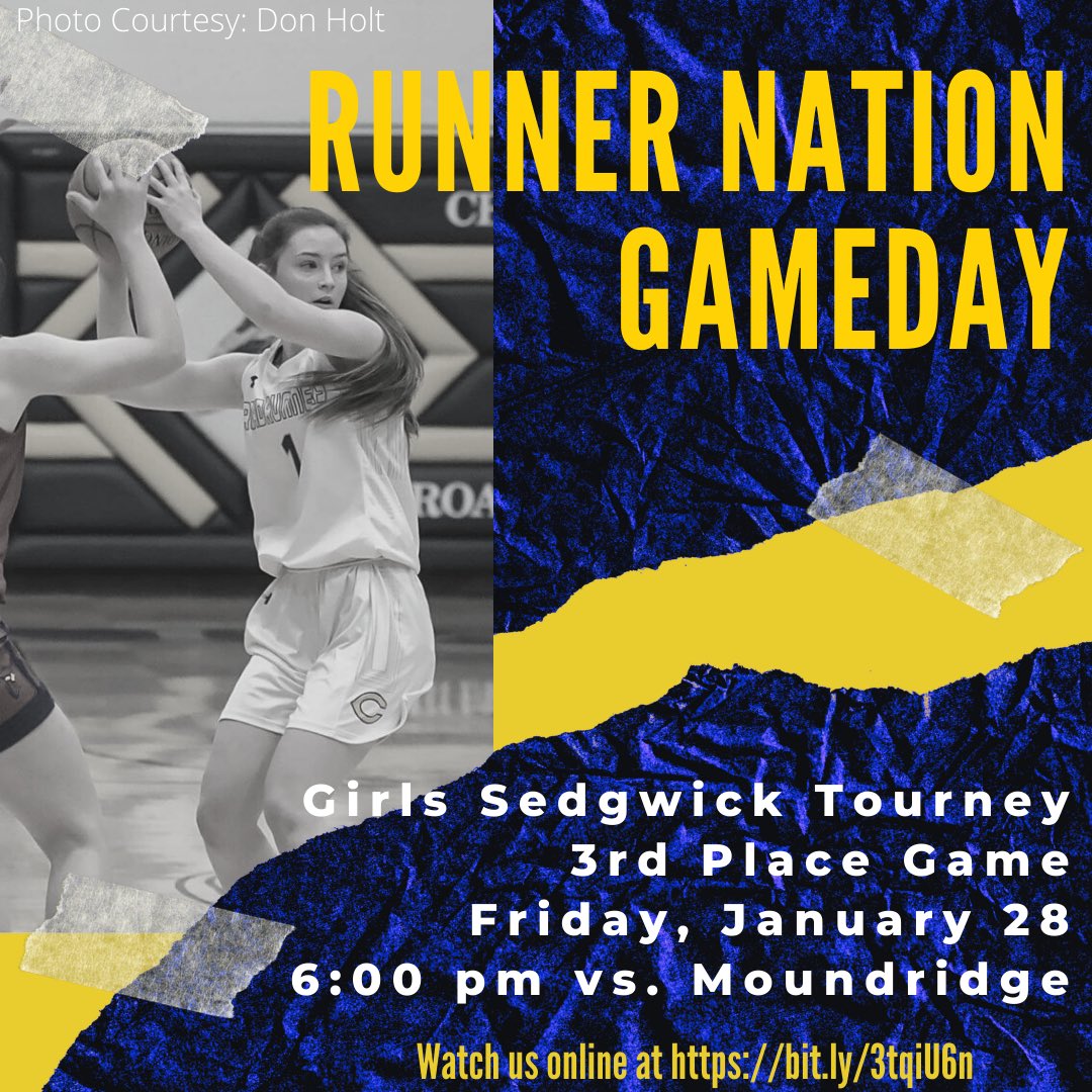 Lady Runners play for 3rd today at Sedgwick! Game time is 6:00 or you can watch on Sedgwick YouTube!
#raisetherunner