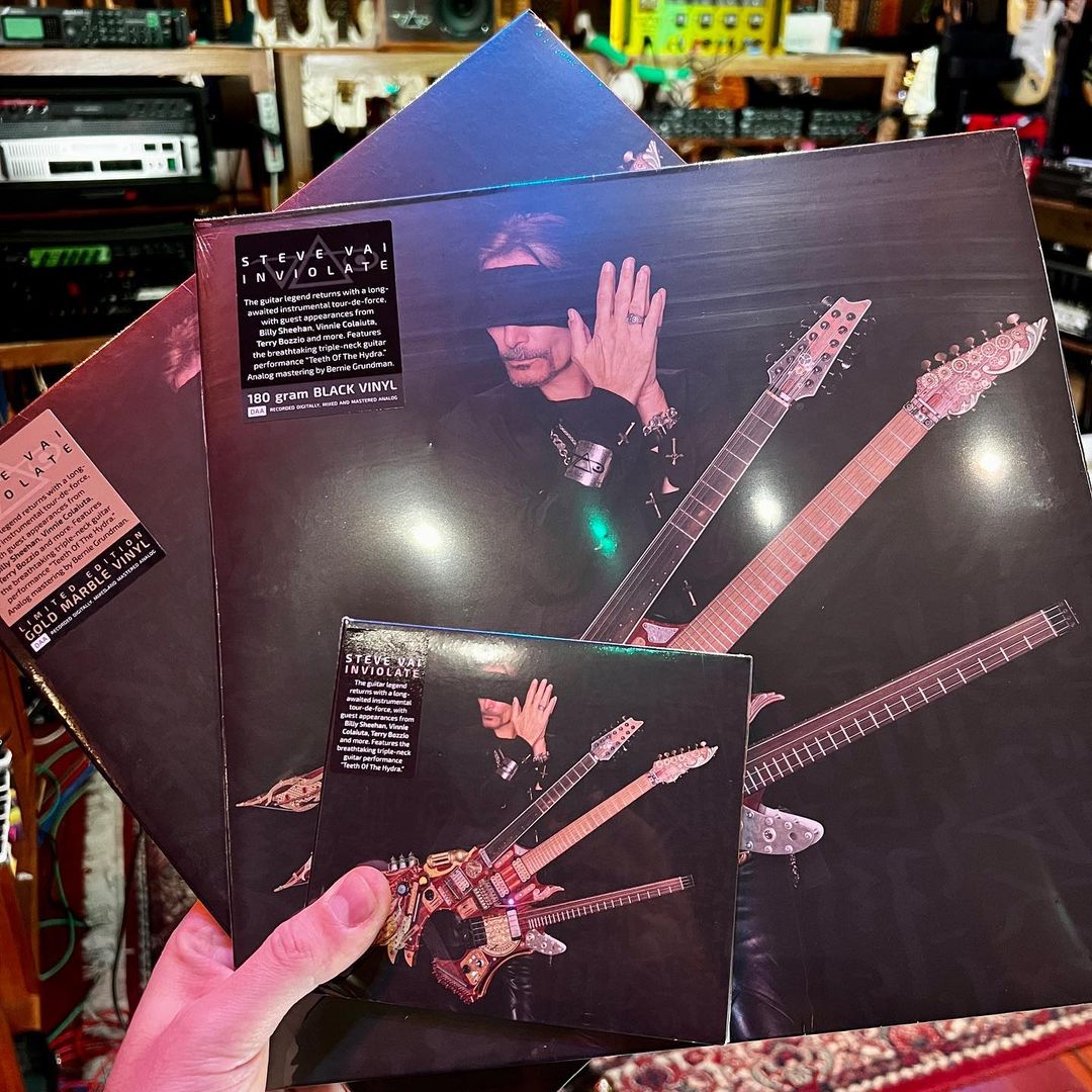 stevevai's tweet photo. My new record “Inviolate” is out today. The release day of a new record for an artist can feel like finally giving birth! I enjoy my life as a musician very much and days like today are those special moments. https://t.co/5lGojF85dx https://t.co/rpPlwZZYZf