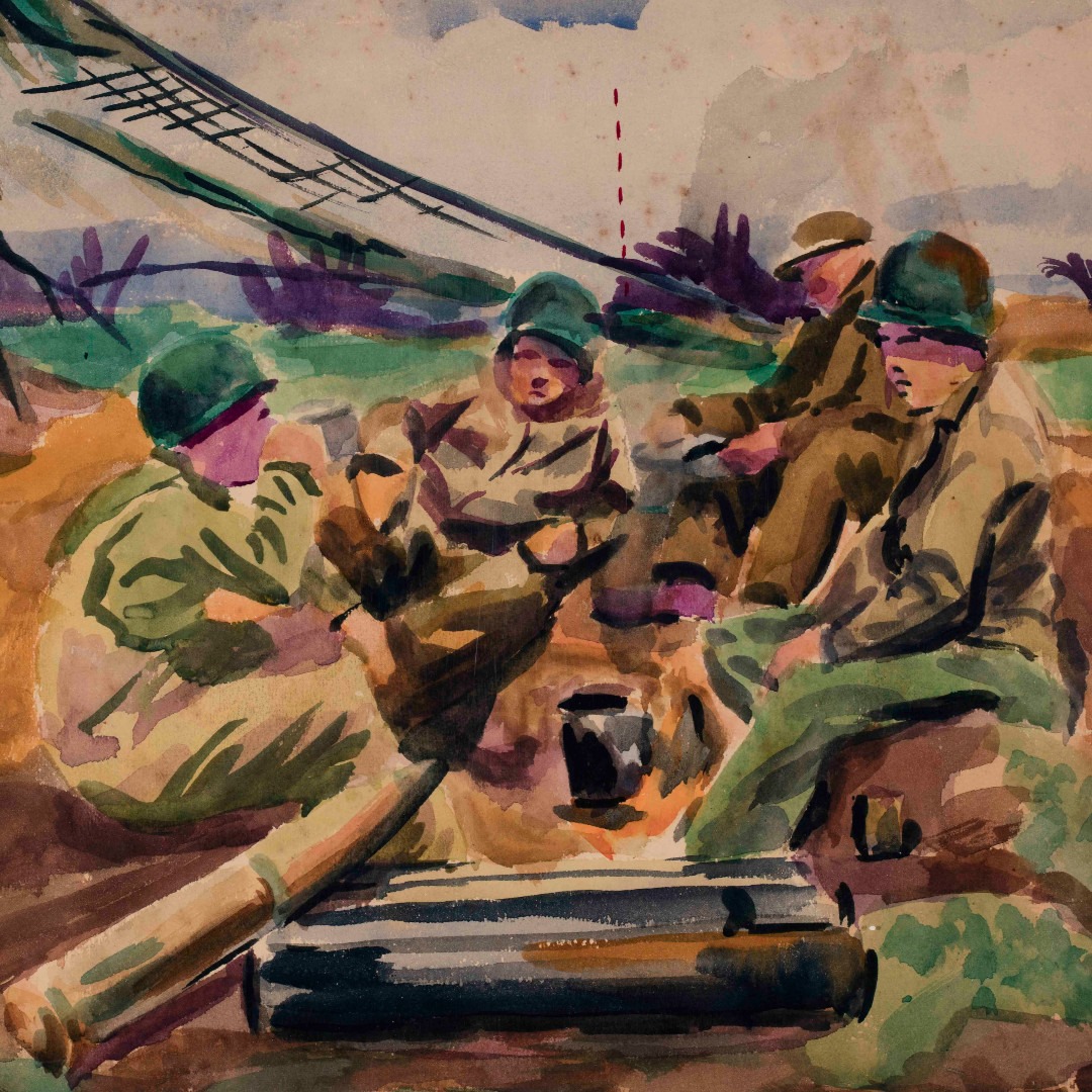 USArmyCMH's tweet image. ARMY ART FRIDAY - January is National Hot Tea Month.

"Tea Time at 105"
by Army Artist Foster Arnold Bernard, 1944
This artwork captured soldiers of the British 1st Division in Anzio, Italy during #WWII 

#Armyhistory #NationalHotTeaMonth #ArmyArt #TeaTime