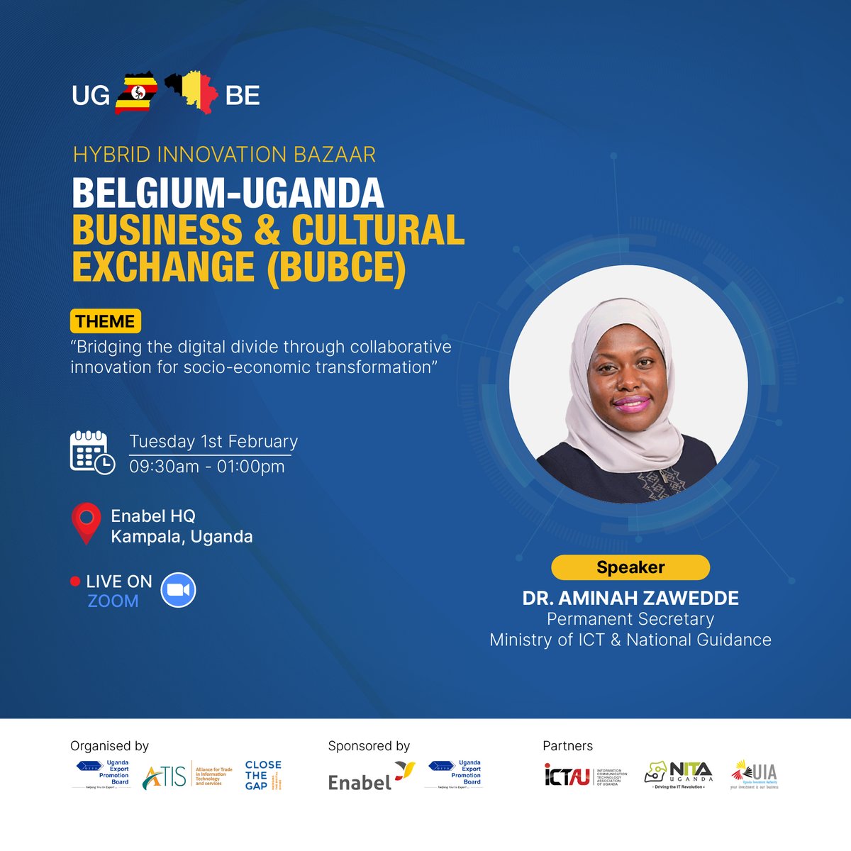 ugandaexports's tweet photo. Last but certainly not least, we introduce you to our guest speaker, Dr. Aminah Zawedde, the Permanent Secretary of the Ministry of ICT & National Guidance.
We are excited to hear her words.
#TechPearl #BUBCE22 #UgBelExchange https://t.co/yfN0uvczGA
