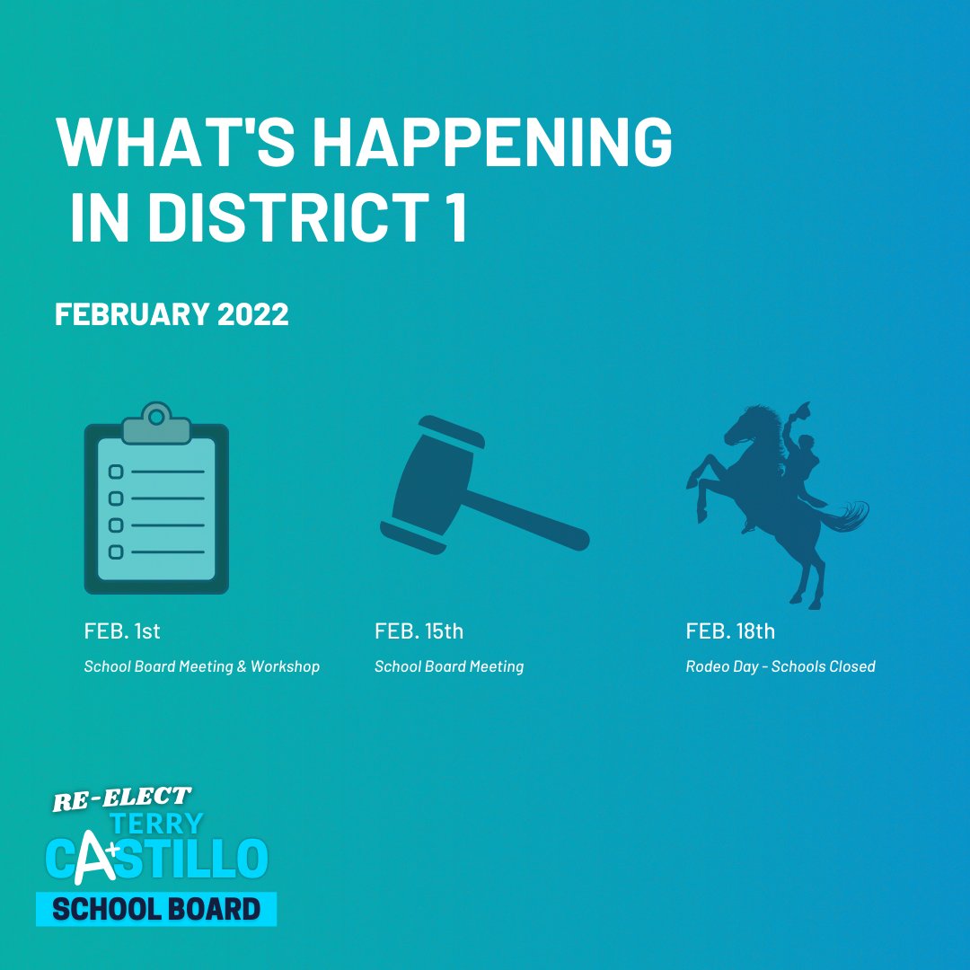 Noteworthy dates and events happening in District one in February.