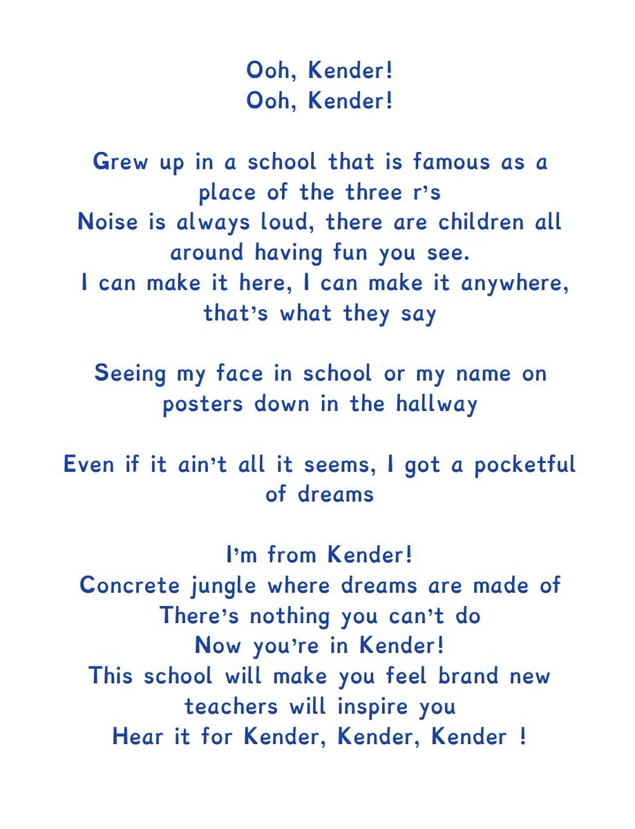 <a href="/KenderSchool/">Kender School</a> Empire State of mind Kender edition lyrics! Written by the fantastic Kender Choir! 🎼 🎤 #empirestateofmind