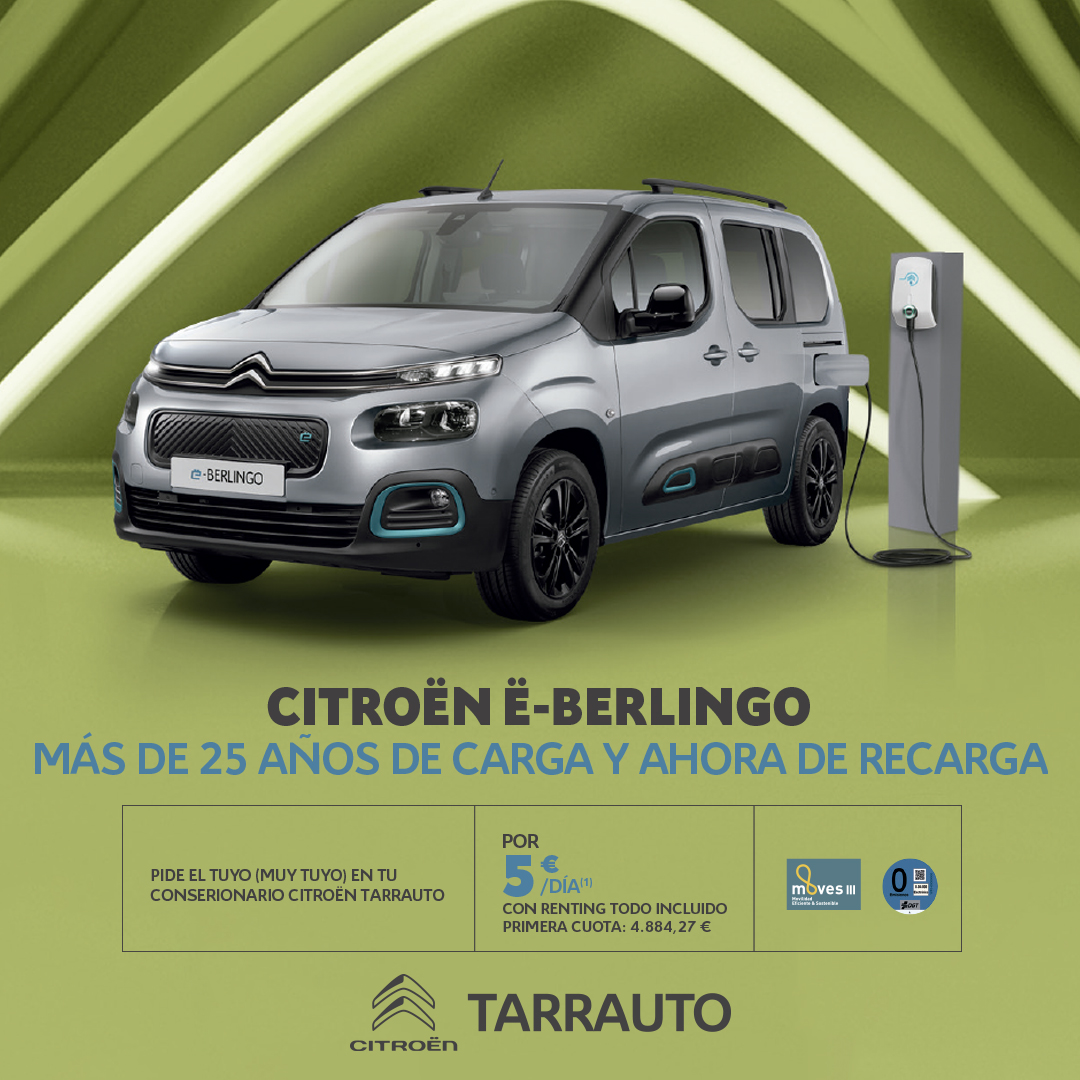 CitroenTarrauto's tweet photo. #BonDivendres. Avui és el Dia d'acció contra el #EscalfamentGlobal 🌐
Recarreguem la vida del planeta com ho fa la bateria del #CitroënËBerlingo 🌱

#Citroën #Tarrauto #Tarragona #Tortosa #Reus https://t.co/hWjCjEXLHY