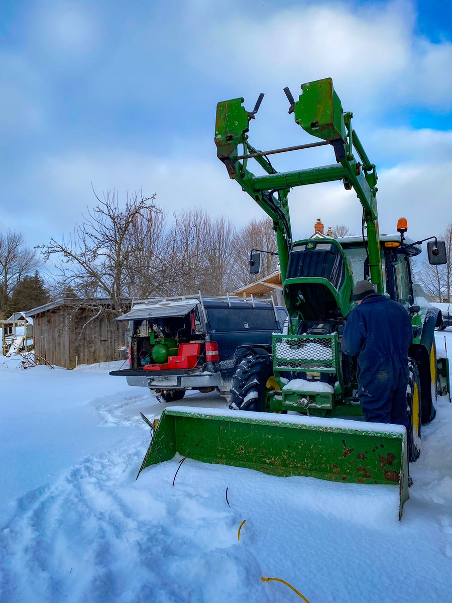 esta_kelly's tweet photo. That new heated shop can’t come soon enough. So thankful for this hardworking man I have who works day in and day out to keep farmers tractors and equipment up and going #hardworkingman #ontag #newshopbuild #thankamechanic https://t.co/iOP11GQmXc