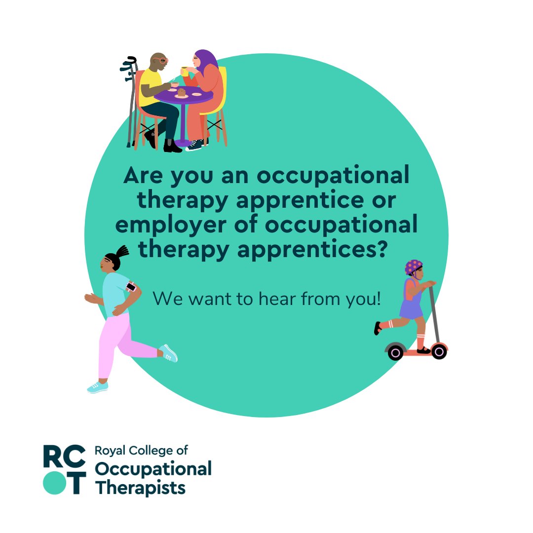 It's #NationalApprenticeshipWeek in February! ⭐

We'd love to speak to #OccupationalTherapyApprentices and employers of #OccupationalTherapy apprentices about their experience.

Email us on: marketing@rcot.co.uk 

We can't wait to hear from you! #OTapprentices