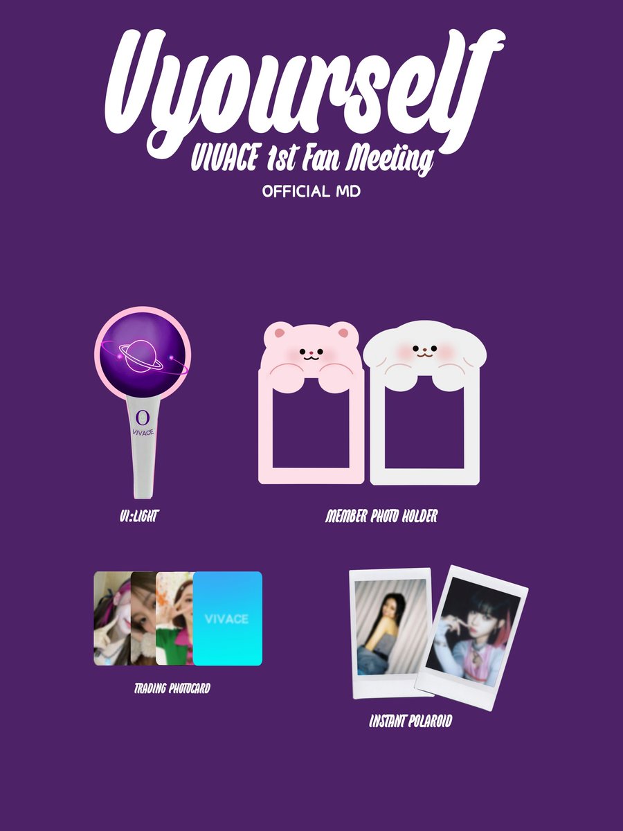 MakeOne_enm's tweet photo. VYOURSELF - VIVACE'S 1ST FAN MEETING OFFICIAL MD ! 

ORDER HERE : 
🖇️https://t.co/iIxGfHCBwD

#VIVACE #VYOURSELF https://t.co/V7EOf1llat