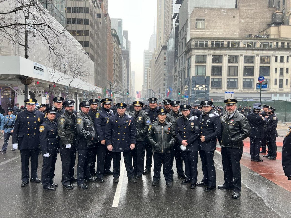 Today members of the Hoboken Police Dept. attended the funeral for fallen NYPD brother Jason Rivera. We stand together with our NYPD brothers and sisters.