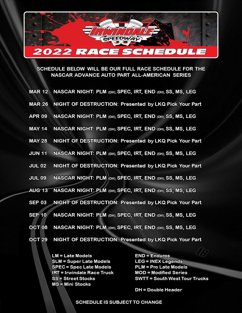 Ozman Motorsports is really looking forward to having a fun season. 21 races slated for the 2022 season.