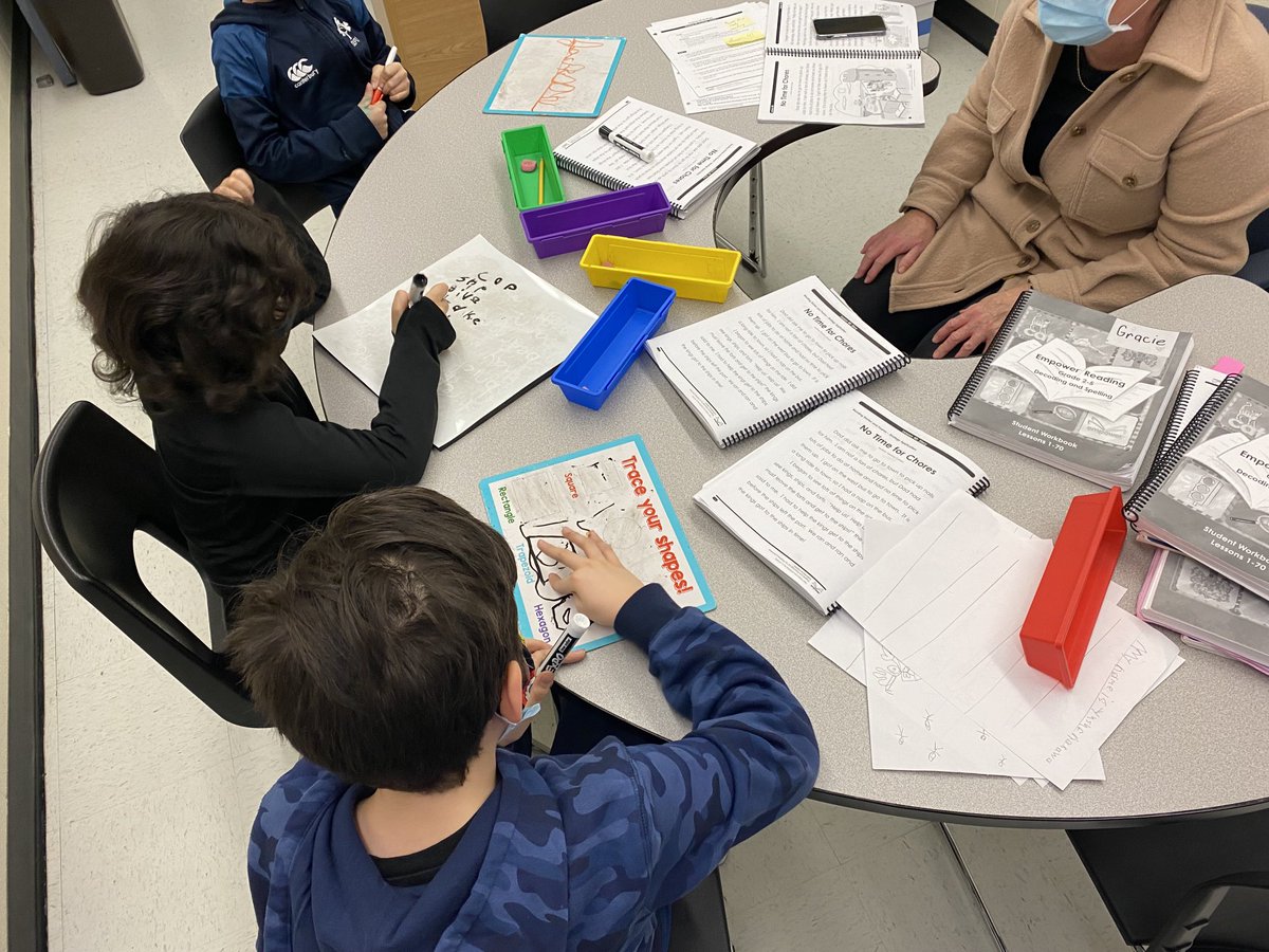 Building automaticity to spell key words ⁦<a href="/byronnorthview/">Byron Northview</a>⁩ in our Empower group.  Best part is when these skills translate into the classroom and everyday practice for the students.