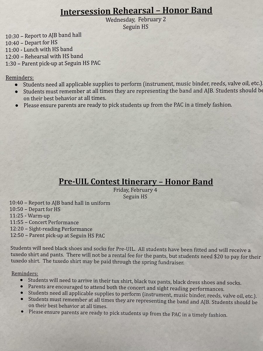 AJBtoroband's tweet photo. Information about our Tech Week events during intersession went home yesterday. This information can also found on our website: https://t.co/zpeNhqFZUG
#MusicforAll #ContestPrep #PreUIL #AJBFineArts https://t.co/YhMwiVwfNk