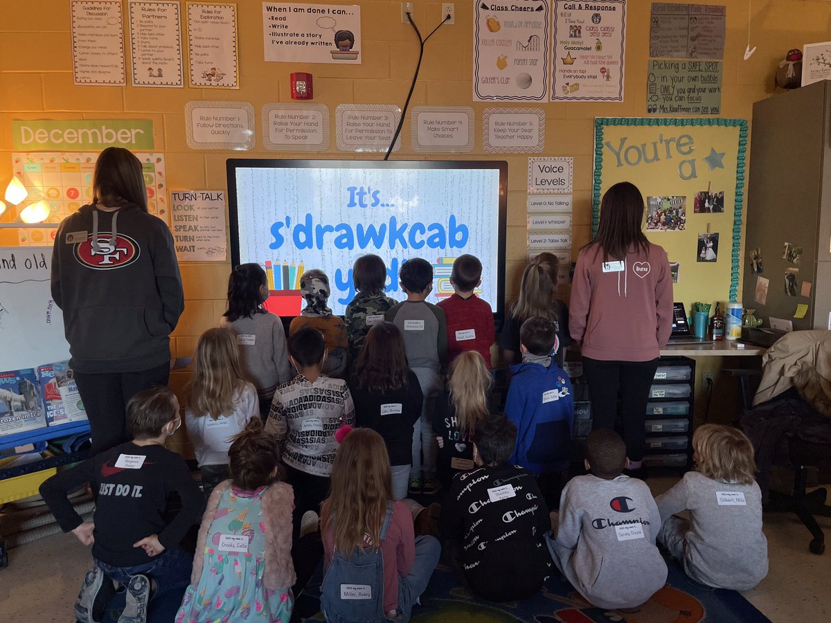 Today is Backward’s Day! We love celebrating great behavior with fun, themed days! @missbmartin11 #celebrate