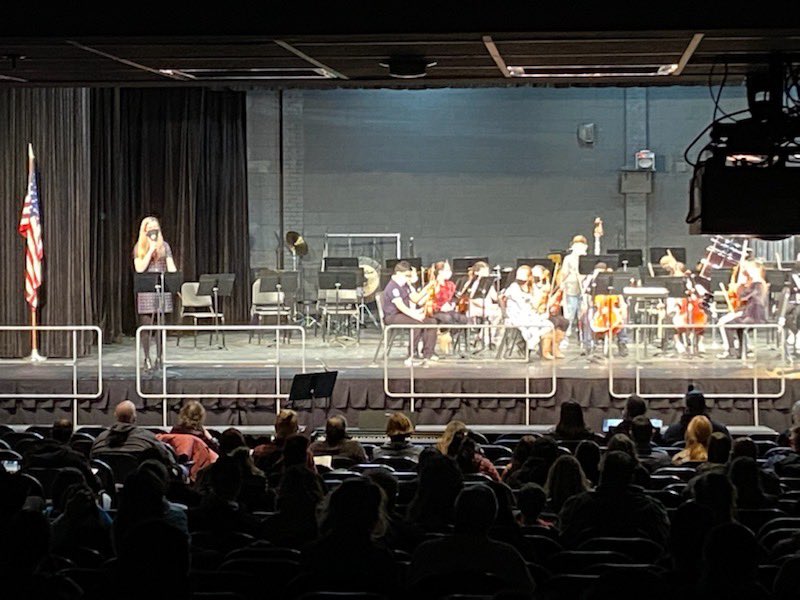 ThamesStacey's tweet photo. West Rd’s Fifth Grade Winter Concert -  What a great way to spend a Wednesday evening!! The students were amazing and it was so exciting to see our families in person.   Thank you to everyone who contributed to making this evening a success! @westroadband https://t.co/SVycKQh5Rz