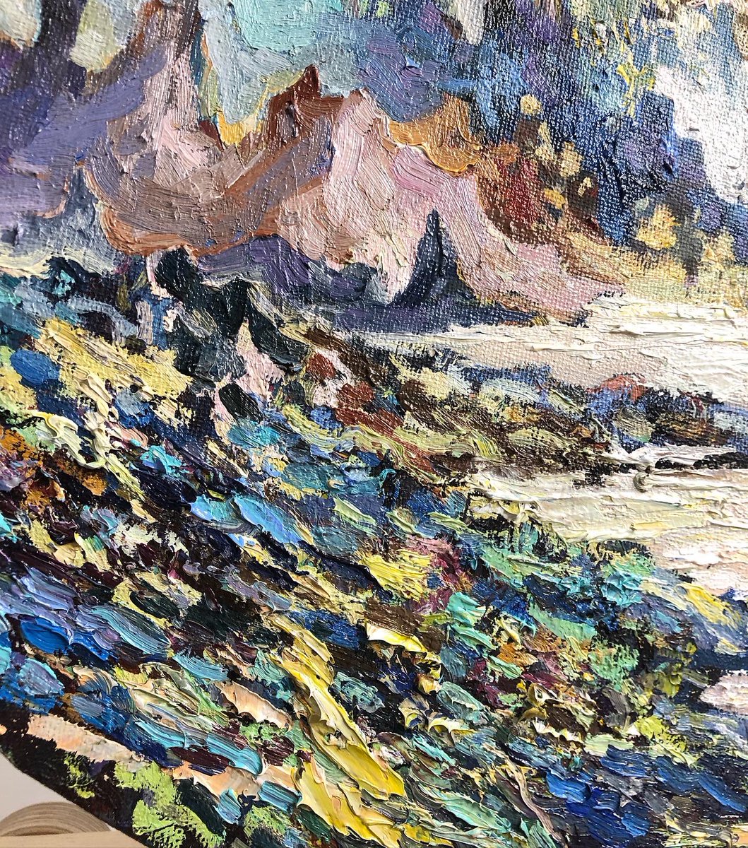 xaos_wind's tweet photo. ✨«Supernova”
Something is ending and something is beginning…

New artwork is available!

Oil on round canvas, 40 cm d.
Worldwide delivery🌏

#xaos_wind #artofxaos #supernova #tondo #oiloncanvas #oilpainting #oilart #mountains #mountainlake #rocklands #artwork #artforsale https://t.co/pEnztDGAs5