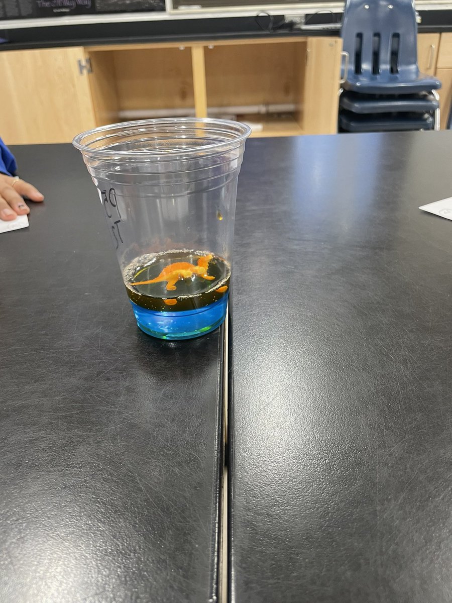 Ms_Pezza's tweet photo. My kiddos created 4 different rock layers this week! Inside the layers were some very old fossils😱 🦖#lawofsuperposition #intrusion #dino #jellolab @GGM_SOARS https://t.co/5odYl6cUAk