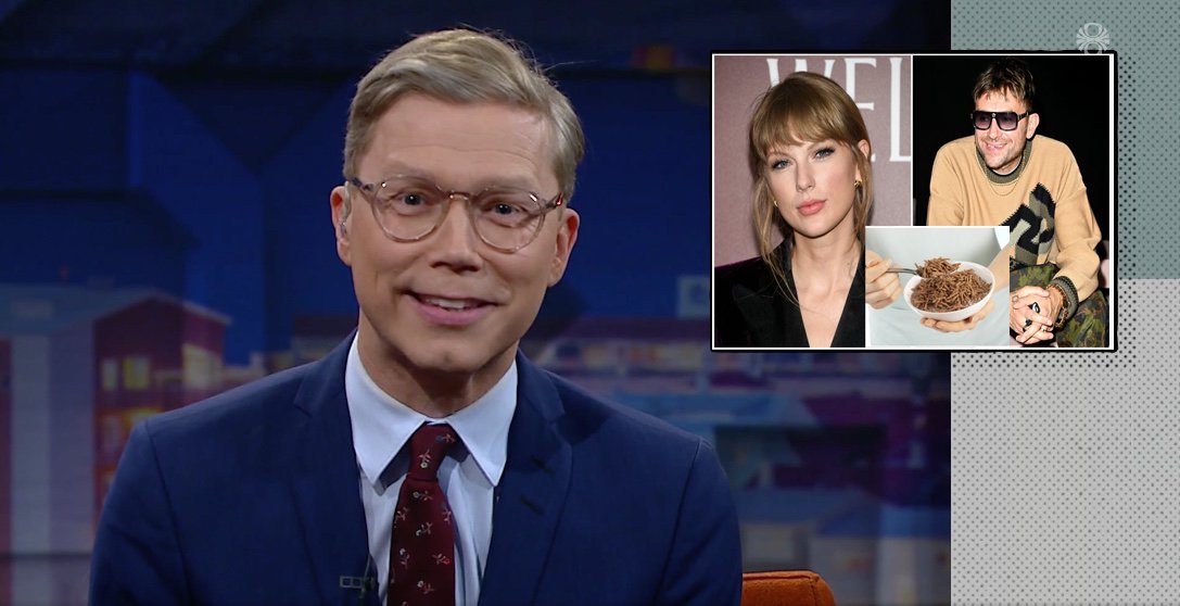 Í vikunni með <a href="/gislimarteinn/">Gísli Marteinn</a> í kvöld: „Íslenskir hvítir miðaldra karlmenn þreytast ekki á því að koma sér í vandræði. Sumt fólk borðar kannski ALL-BRAN í morgunmat en Taylor Swift borðar ALBARN í morgunmat, hahaha ALBARN“ #vikan