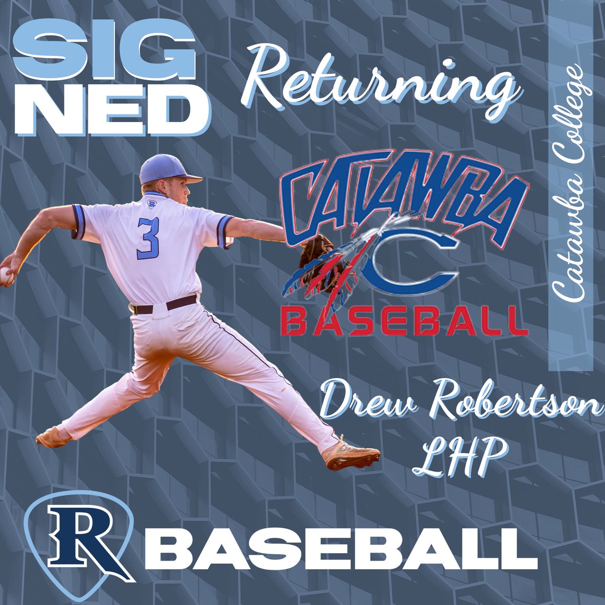 fullcountrhythm's tweet photo. 🚨Signed🚨
Returning for the 2022 season is the talented LHP @drew3robertson from @CatawbaBaseball 
#TheRhythmoftheNight #FCbaseball https://t.co/qdfRR2sz9D