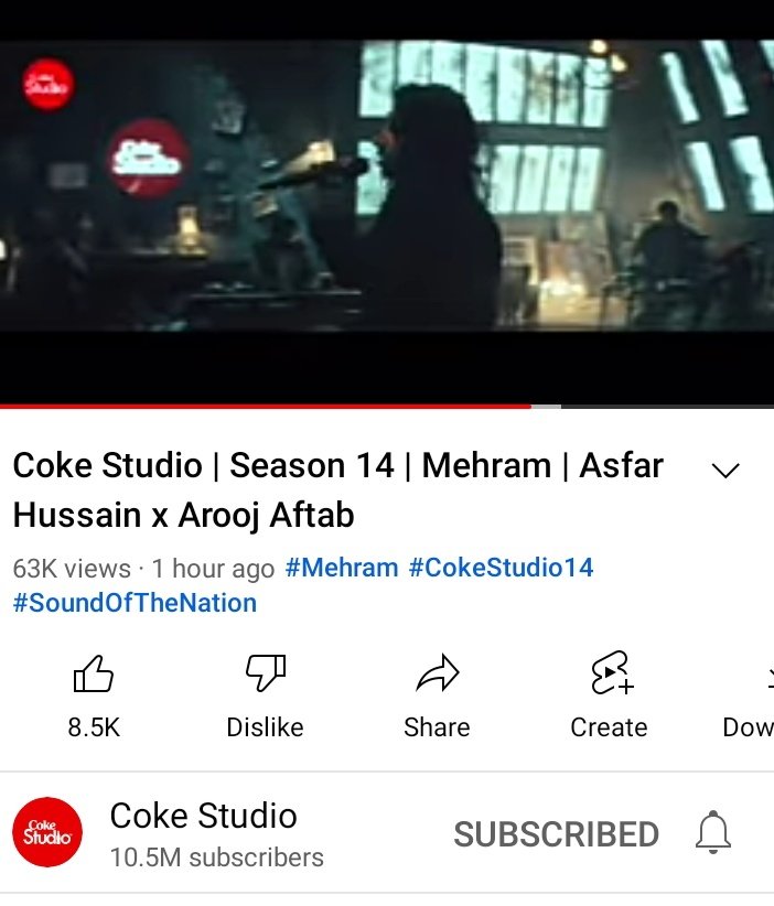 Absolutely in love with this song #Mehram. I mean lyrics, music 🎶, singers and the concept, everything is just perfect.
#CokeStudio14
#SoundOfTheNation