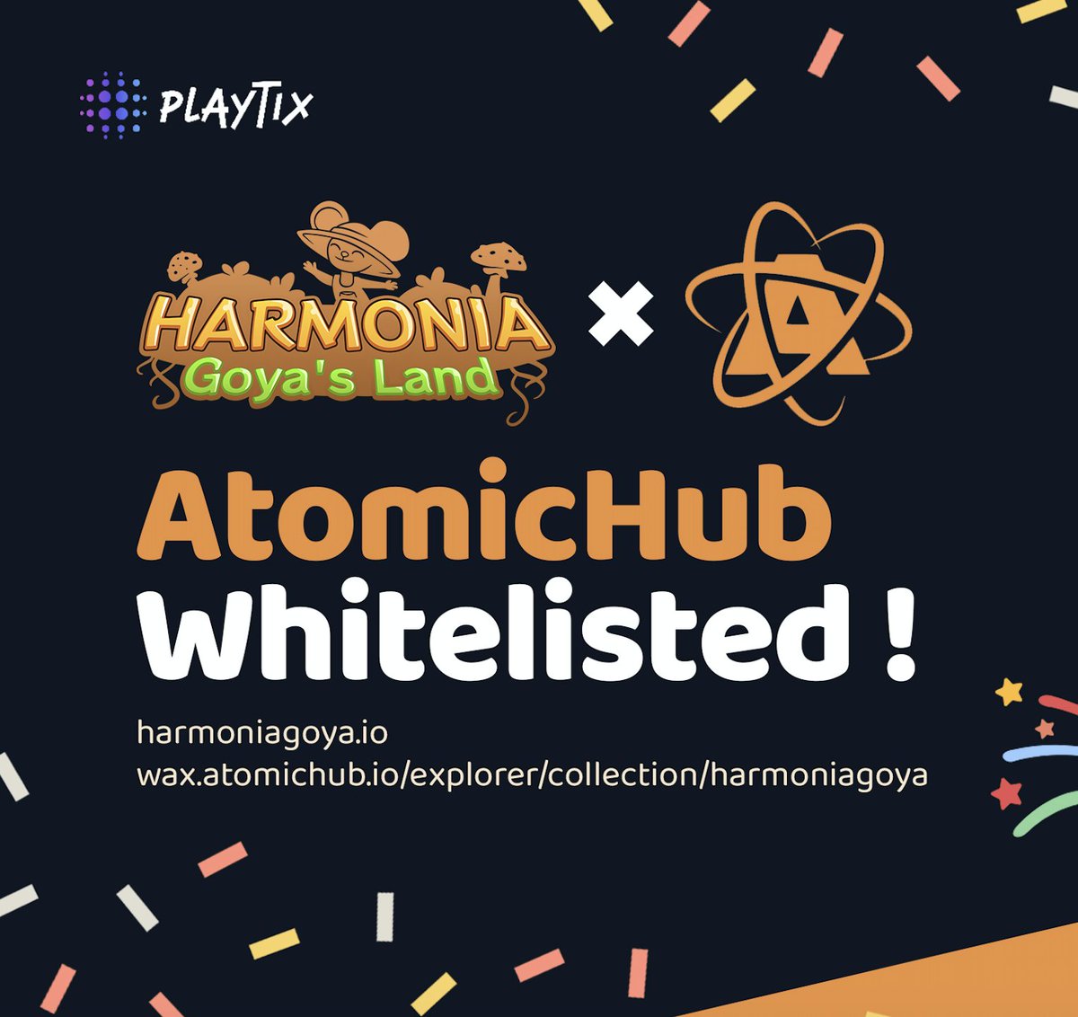 We're beyond proud to announce that we are officially whitelisted on <a href="/AtomicHub/">AtomicHub</a> 👀👀👀
If you wanna check out our collection, click right here : bit.ly/3r8DOHJ 👈
To the moon 🚀🚀🚀
<a href="/WAX_io/">WAX</a> 
Stay tuned for even more news asap 😉
#NFTs #NFT #indiegamedev