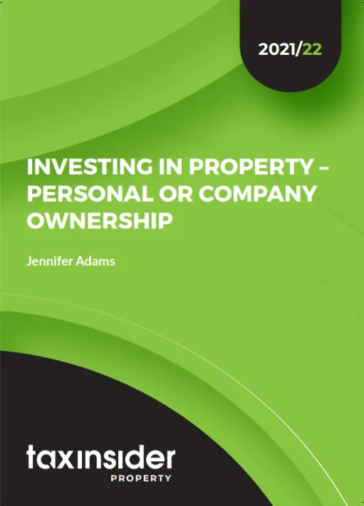 Save 20% off the brand new 'Investing In Property - Personal or Company Ownership' report today!👇 #taxinsider #taxreport #savetax #TaxTwitter 
buff.ly/3rTaaWa