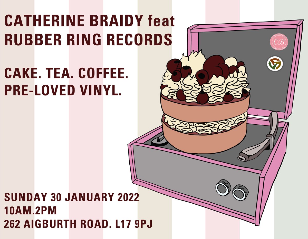 RubberRingRec's tweet photo. Don’t forget, we will be popping up again at Catherine Braidy this Sunday (30 Jan), serving Coffee, Tea, Cake, Pre-Loved Vinyl &amp; #TheSongsThatSavedYourLife from 10 til 2. Can’t wait to see you there
#Records #Vinyl #VinylRecords #RecordShop #RecordCollecting  #PreLovedVinyl https://t.co/eFlMIdNoPe