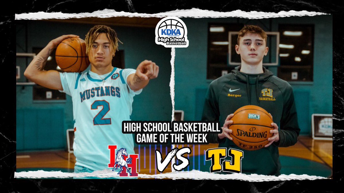 100.1 FM and AM 1020 KDKA (@kdkaradio) on Twitter photo IT’S GAMEDAY‼️
Thomas Jefferson (<a href="/TJHSJaguars/">TJHSJaguars</a>) hosts Laurel Highlands (<a href="/_MustangHoops/">LH Boys Basketball</a>) tonight in our Game of the Week!
Pregame with <a href="/rickdayton/">Rick Dayton</a> at 6PM, tip-off at 7:30PM with <a href="/DanZangrilli/">Dan Zangrilli</a>!
#KDKAHoops #WPIAL <a href="/wpial7/">WPIAL</a> <a href="/tj_jungle/">The Jungle</a> <a href="/MustangMadness0/">MUSTANG MADNESS</a> IT’S GAMEDAY‼️
Thomas Jefferson (<a href="/TJHSJaguars/">TJHSJaguars</a>) hosts Laurel Highlands (<a href="/_MustangHoops/">LH Boys Basketball</a>) tonight in our Game of the Week!
Pregame with <a href="/rickdayton/">Rick Dayton</a> at 6PM, tip-off at 7:30PM with <a href="/DanZangrilli/">Dan Zangrilli</a>!
#KDKAHoops #WPIAL <a href="/wpial7/">WPIAL</a> <a href="/tj_jungle/">The Jungle</a> <a href="/MustangMadness0/">MUSTANG MADNESS</a>