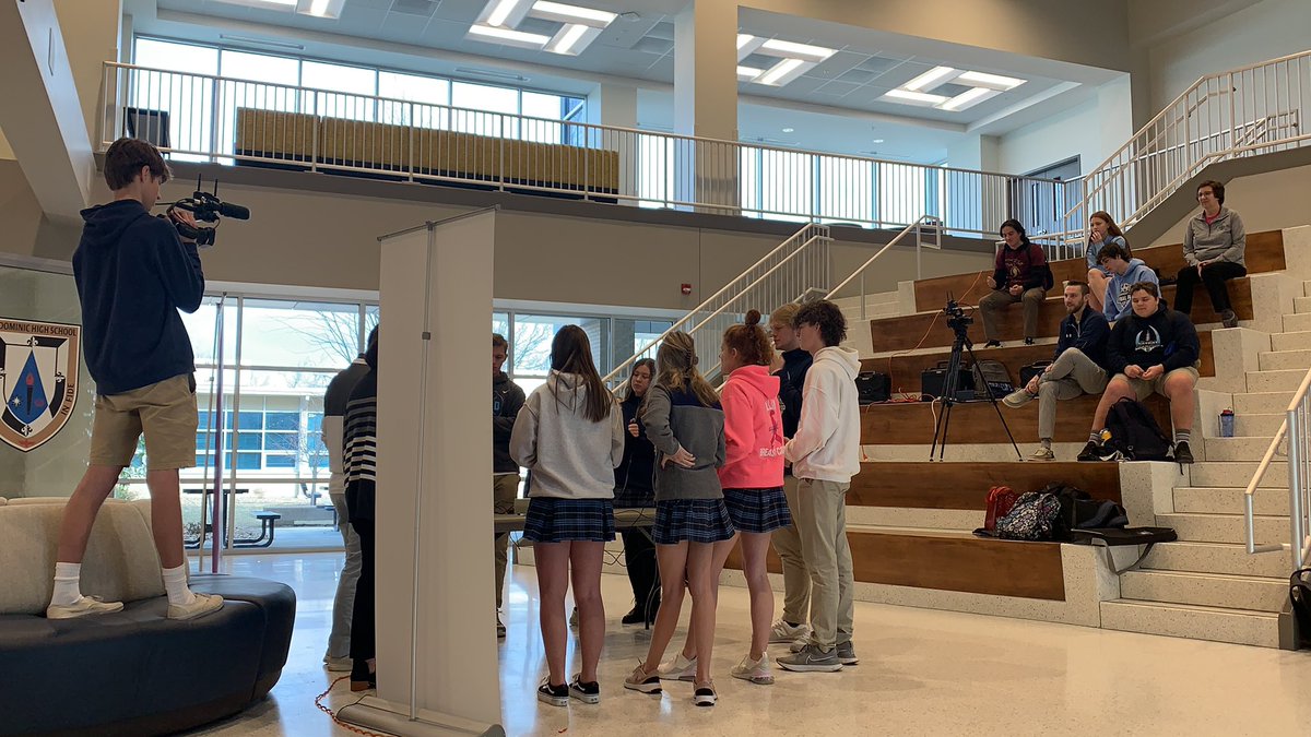 We should play a game of “How many awesome things can you spot in this photo.” Laughing kids, competing as a family, live streamed to all our Houses, in our new building. #blessed <a href="/HouseofSchuler/">Nikki Schuler</a>