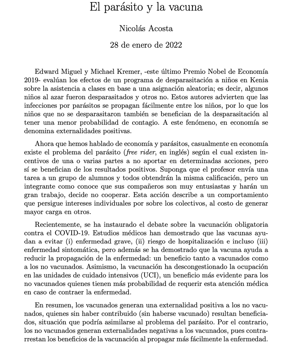 hacosta_21's tweet photo. Hace dos semanas escribí "El parásito y la vacuna", un editorial que lo envié a dos periódicos (uno de UIO y otro de GYE), pero fue ignorado. Para que no quede en mi computador, les comparto por este medio. https://t.co/2GbZRILabb