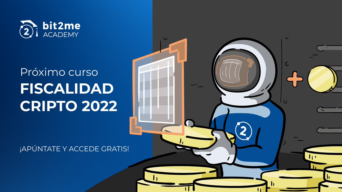 bit2me's tweet photo. 🤓 ¿Tienes dudas con la fiscalidad #cripto?

Estamos preparando un curso especializado en #fiscalidad en España con las últimas actualizaciones de este 2022.

🔔 Apúntate a la lista de espera y podrás acceder de forma GRATUITA al curso. 👉️ https://t.co/rrDAwhsiS1 https://t.co/7dDNZKXVWw