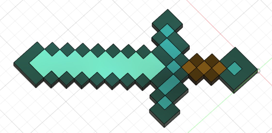QuickByte_Blog's tweet photo. Viggo: Hello again! This model was a little easier to make; a diamond sword from Minecraft! Do you guys play often? I really like playing with my friends! If there's any sword that you'd like me to model, please leave a comment!

#minecraft #sword #fusion360 #3DModel #digitalart https://t.co/K8RTdE0Pwr