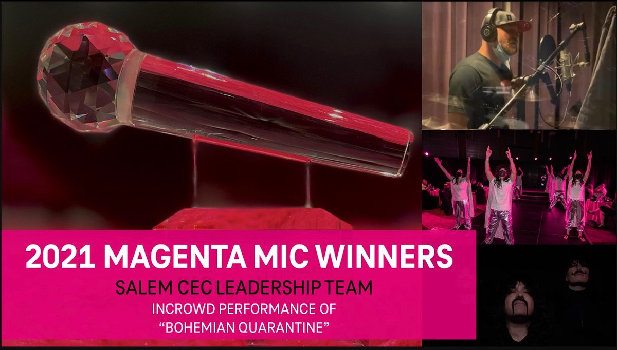Say WHAT?! OK, Salem, way to go! Great job to all of our creative leaders here at the Salem CEC #magentamic #incrowd2021 #bohemianquarantine