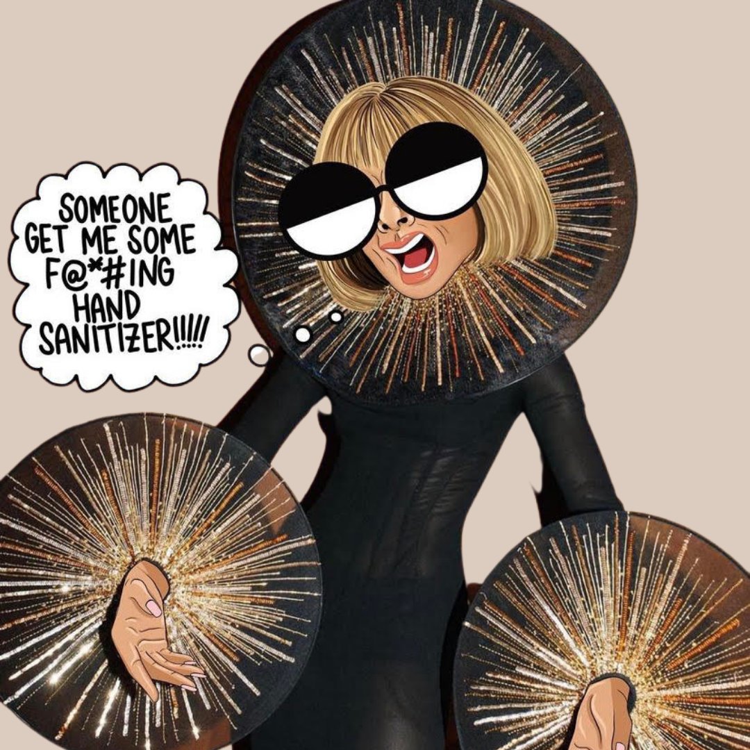 athomewithdom's tweet photo. What she said, but make it Dom! #sanitize #hautecouture https://t.co/5lwIHHKqsT