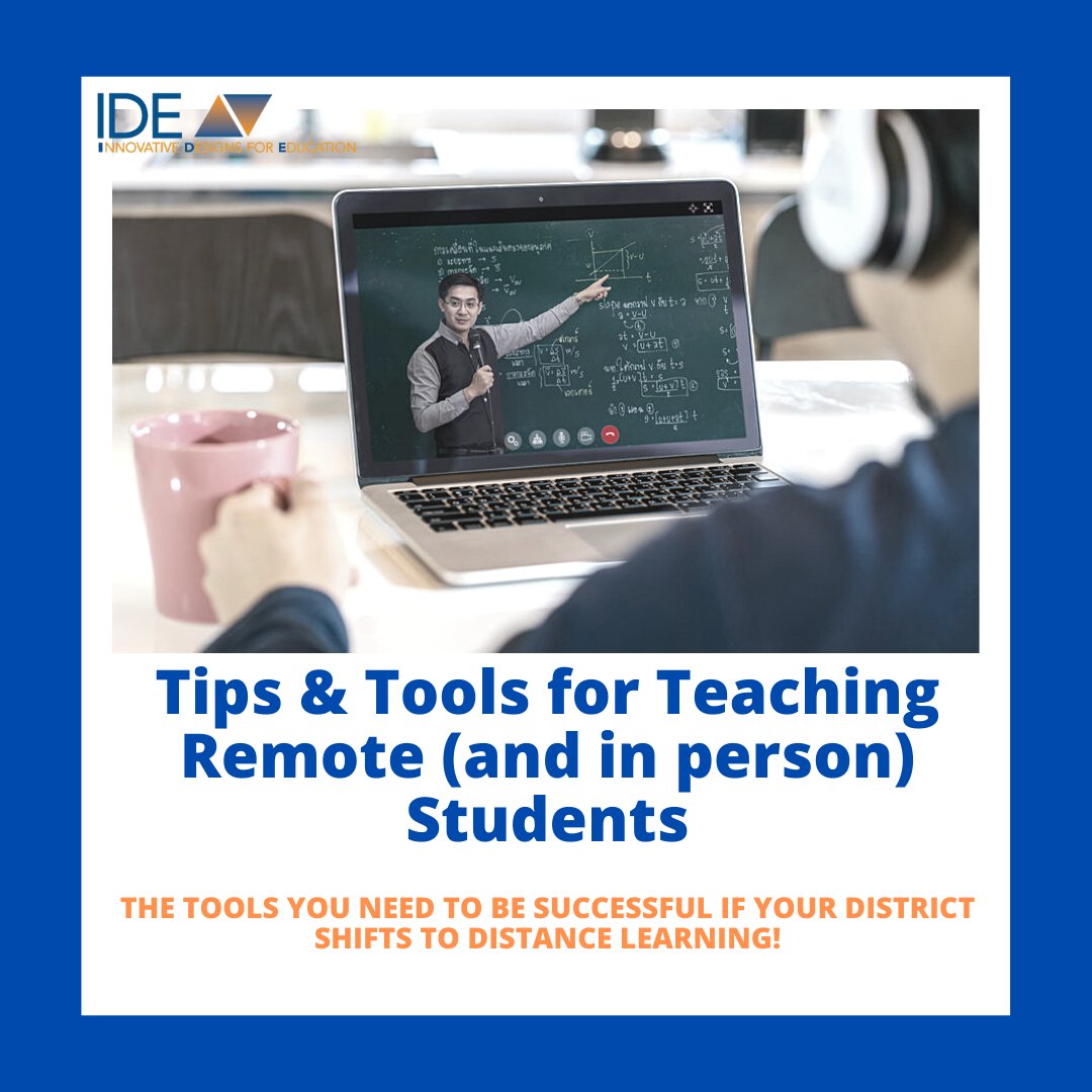IDECorp's tweet image. Whether you're teaching students virtually, in-person, or both, we have the tools you need to be successful! Check out @nsulla's latest blog for details!
idecorp.com/tips-and-tools…

#IDECorp