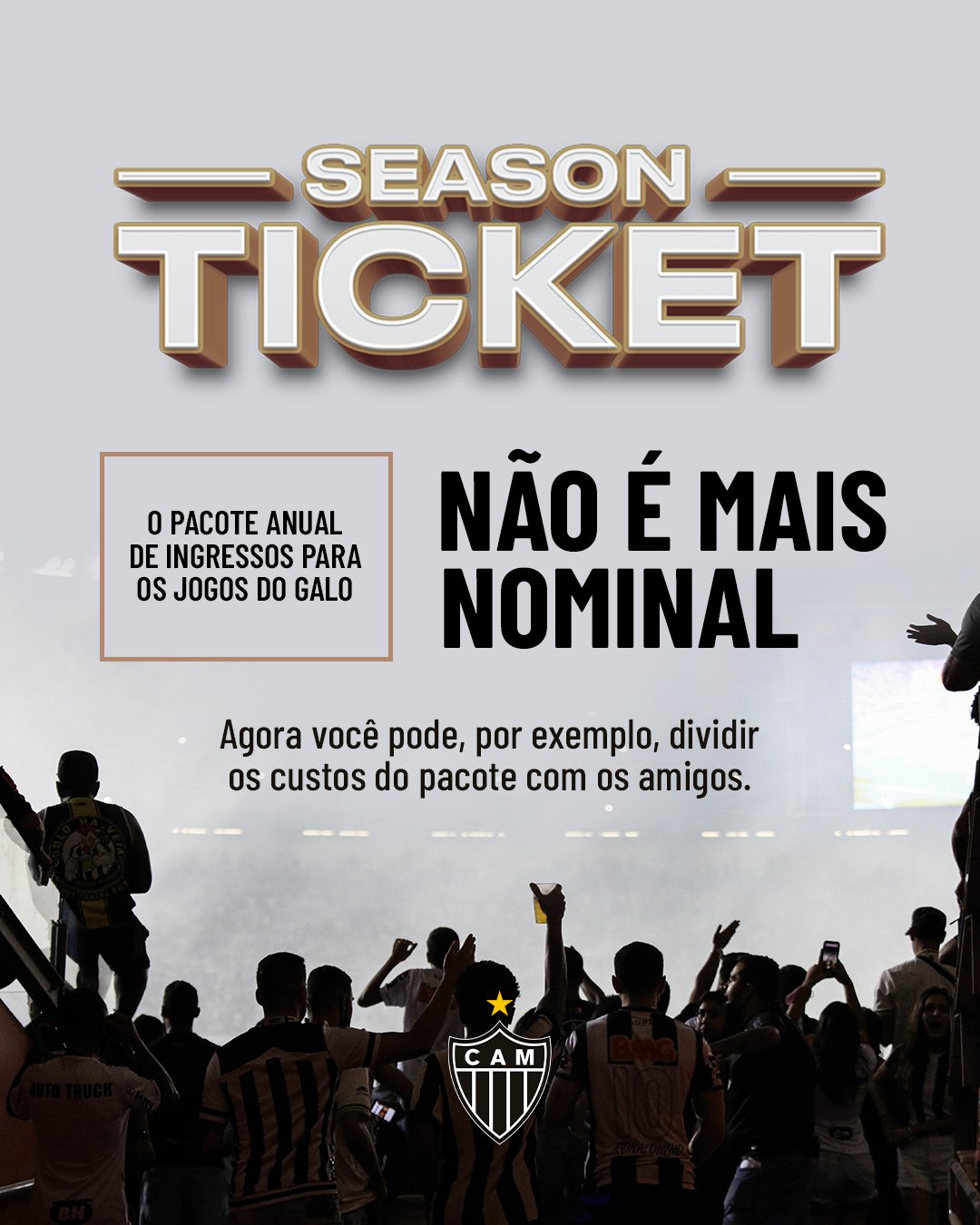 Atlético on X: Torcedor, garanta presença em 26 jogos do #Galo como  mandante em 2022 e tenha prioridade na compra de ingressos para mata-matas!  O segundo lote do pacote anual já está