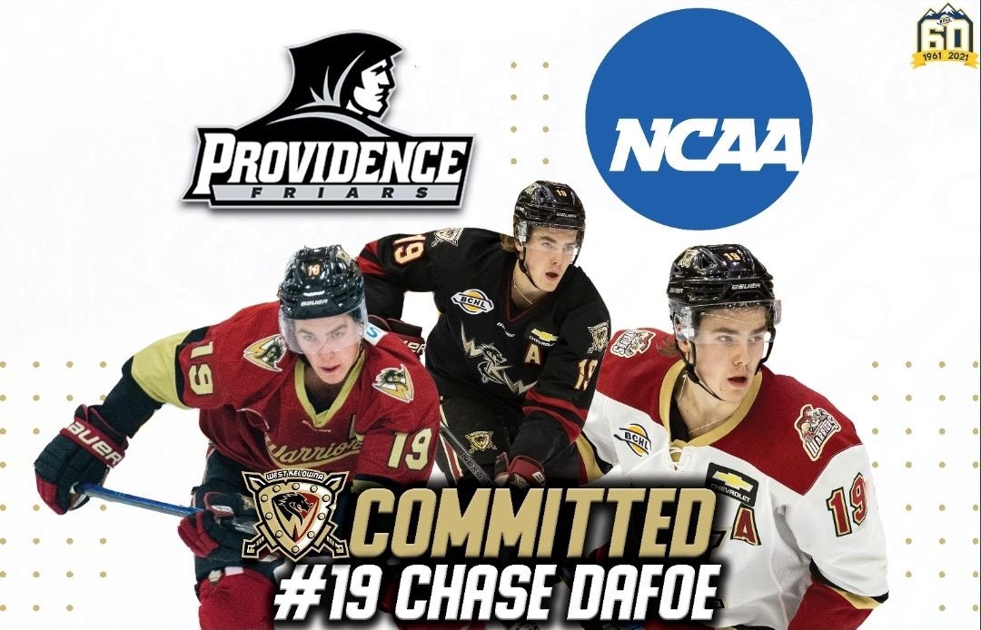 Couldn’t be happier to announce my commitment to Providence College. Thank you to my family, friends, coaches, <a href="/BCHLWarriors/">West Kelowna Warriors</a> , and most importantly God for this opportunity. #gofriars