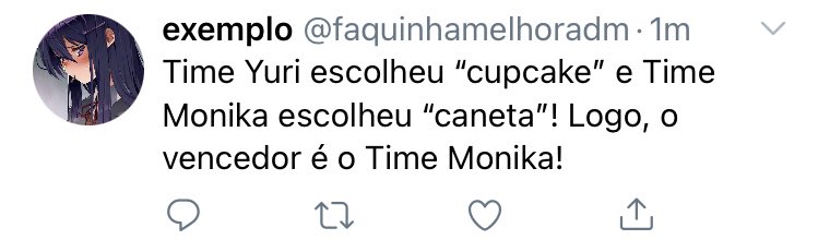 gincanaddlc's tweet photo. “mas como que a gente vai jogar jokenpô on-line, faquinha?” simples: vou ir no grupo do time yuri e time monika (por exemplo) perguntar se eles querem livro, caneta ou cupcake. eles têm 3 minutos para decidir, então logo após isso, postarei a decisão dos times. exemplo: https://t.co/jYSKU6Yv5D