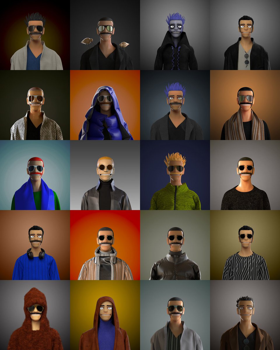 The Dudes so far. Go and get yours before they go hype. smilingdudes.com opensea.io/collection/unb… #NFTCommunity #nftcollector #NFTCollection #NFTartist #BAYC